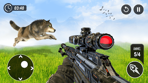 Wild Wolf Hunting Zoo Hunter - Gameplay image of android game