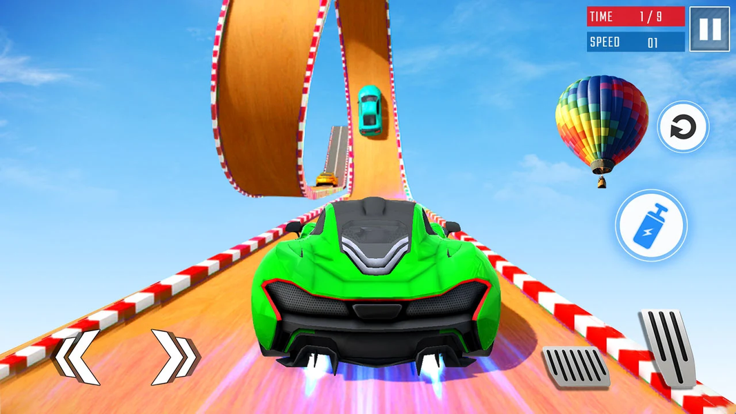 Maga Car Games: GT Stunts Race - Gameplay image of android game