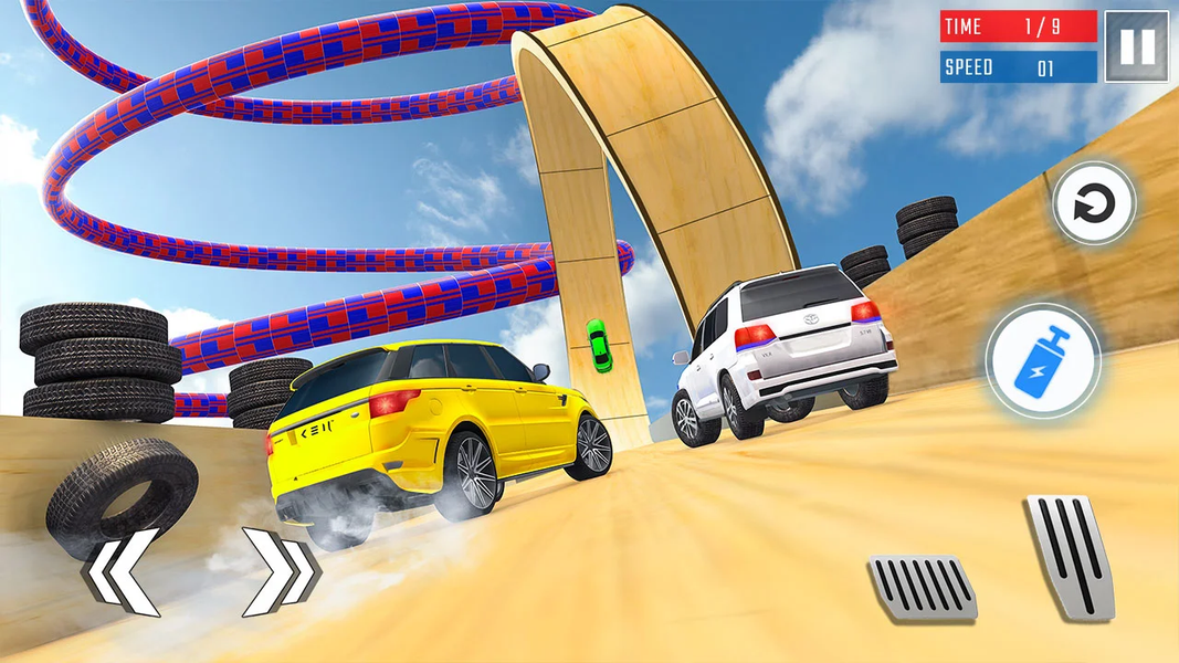 Maga Car Games: GT Stunts Race - Gameplay image of android game