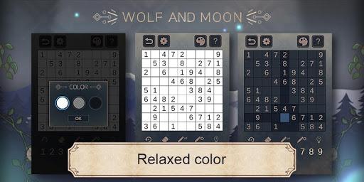 Wolf And Moon : Sudoku - Gameplay image of android game