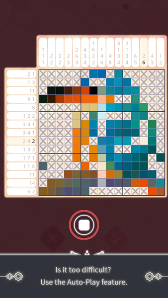 Wolf And Moon : Nonogram - Gameplay image of android game