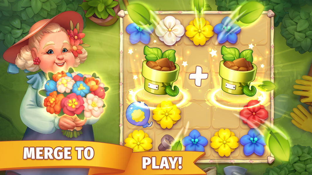 Florescence: Merge Garden - Gameplay image of android game