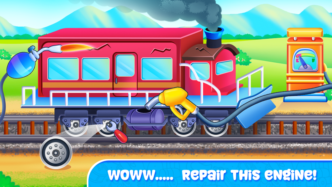 Train cleaning game - Gameplay image of android game