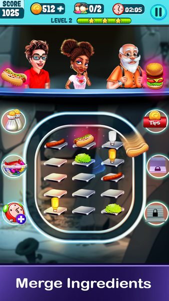 Food Merge - Idle Clicker Game - Gameplay image of android game