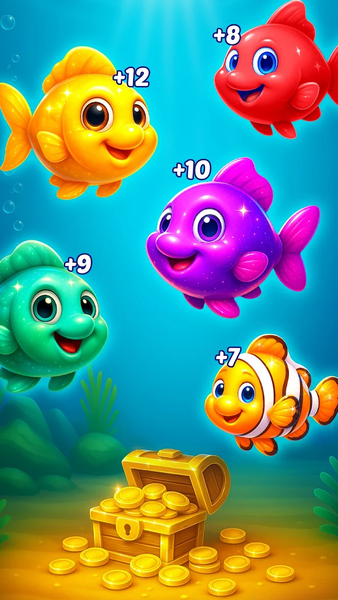 Merge Fish Evolution Games - Gameplay image of android game