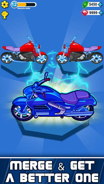 Merge Bike Idle Games - Gameplay image of android game