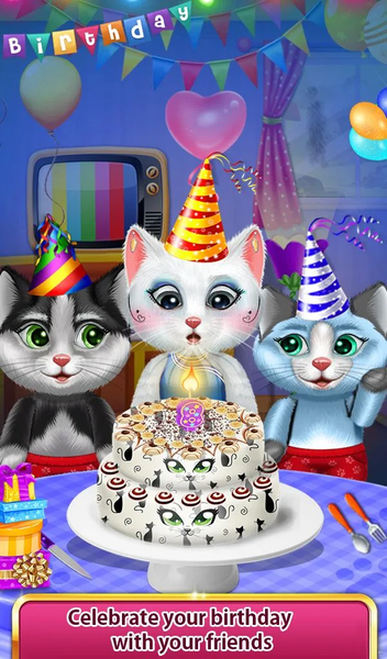 Kitty Birthday Party Games - Gameplay image of android game