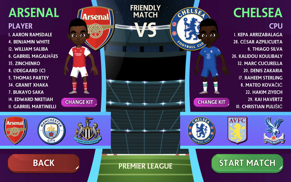 Premier League Football Game - Gameplay image of android game