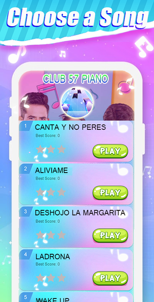 Club57 Piano Tiles - عکس بازی موبایلی اندروید