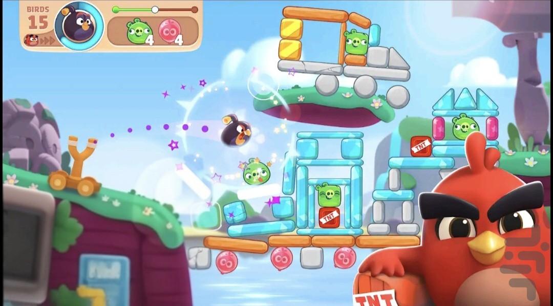 پرنده خشمگین - Gameplay image of android game