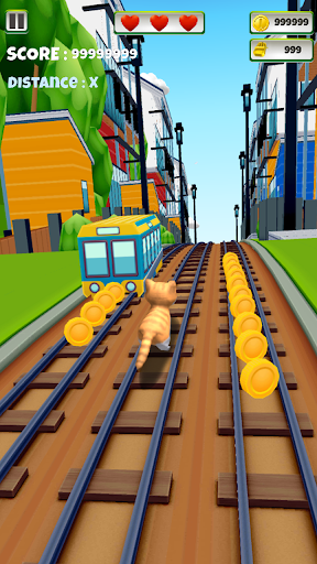 Cat Run 3D - Gameplay image of android game