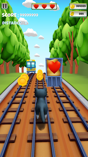 Cat Run 3D - Gameplay image of android game