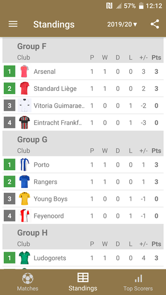 Live Scores for Europa League - عکس برنامه موبایلی اندروید