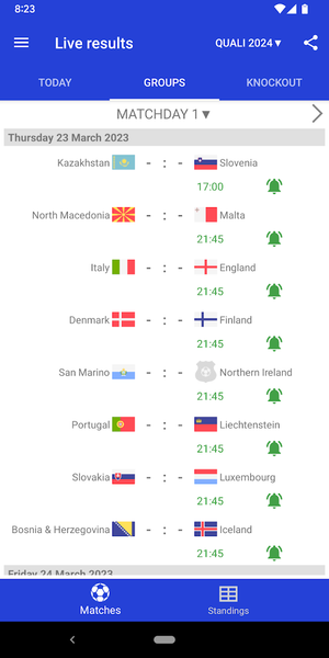 Results for Euro Football ۲۰۲۴ - عکس برنامه موبایلی اندروید