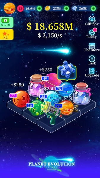 Planet evolution:idle merge - عکس بازی موبایلی اندروید