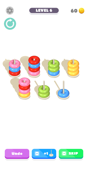 Hoop Puzzle: Color Stack Sort - عکس بازی موبایلی اندروید