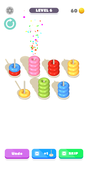 Hoop Puzzle: Color Stack Sort - عکس بازی موبایلی اندروید