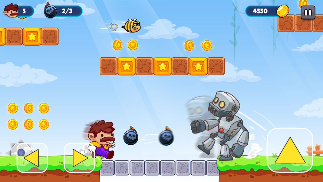 Super Bro: Adventure Run Game - Gameplay image of android game