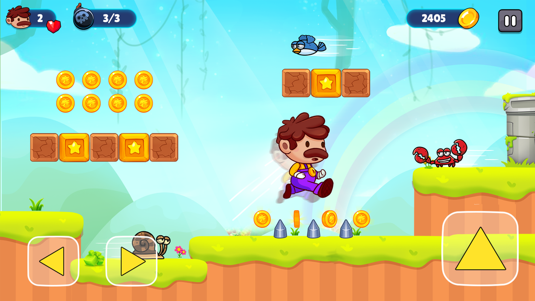 Super Bro: Adventure Run Game - Gameplay image of android game