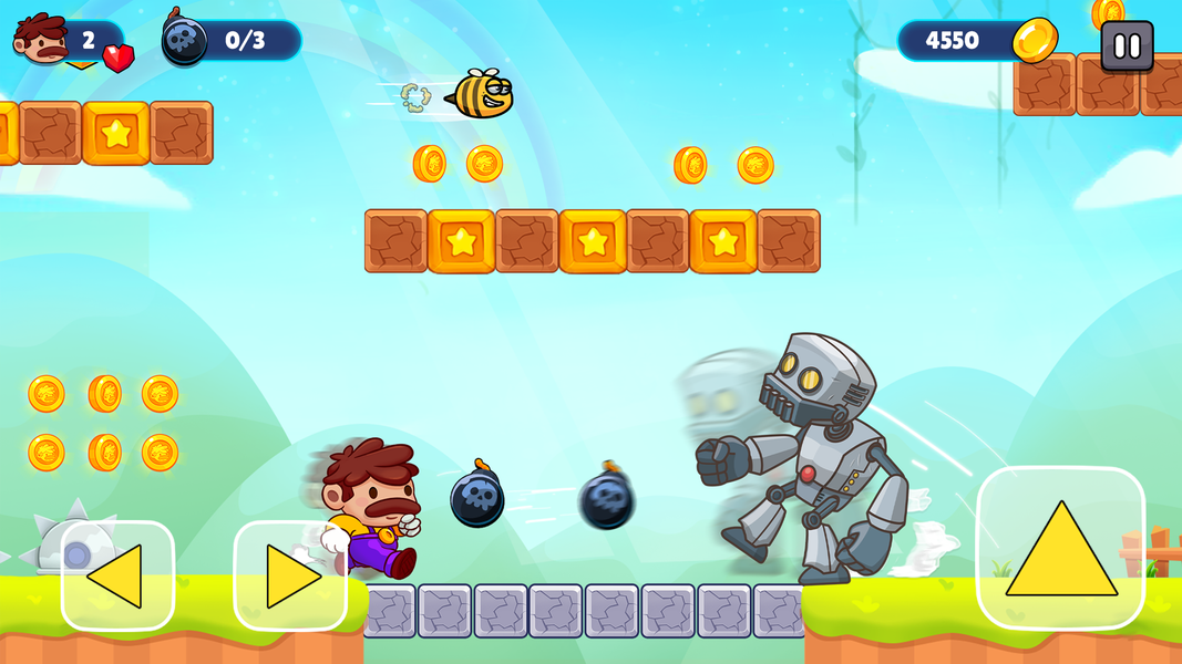 Super Bro: Adventure Run Game - Gameplay image of android game