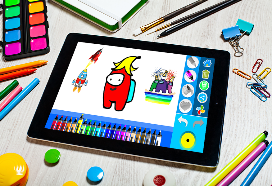 Among US Coloring 2 - Gameplay image of android game