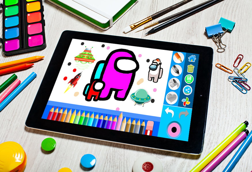 Among US Coloring 2 - Gameplay image of android game