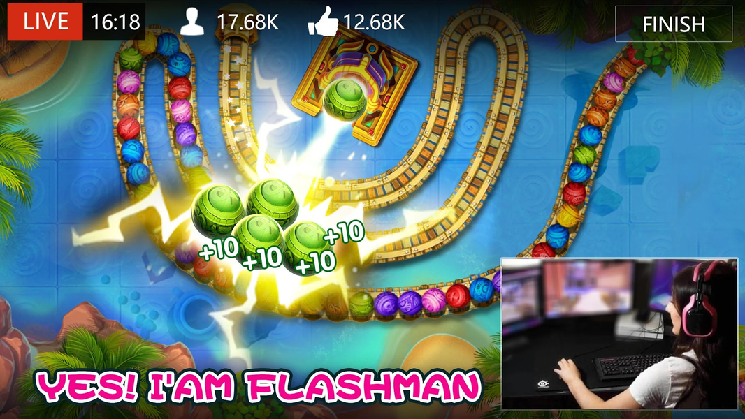 Marble Dash: Epic Lengend Game - Gameplay image of android game