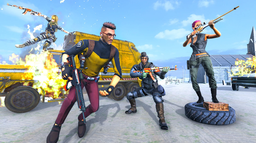 Fire Game: Gun Games 3D Battle - Gameplay image of android game