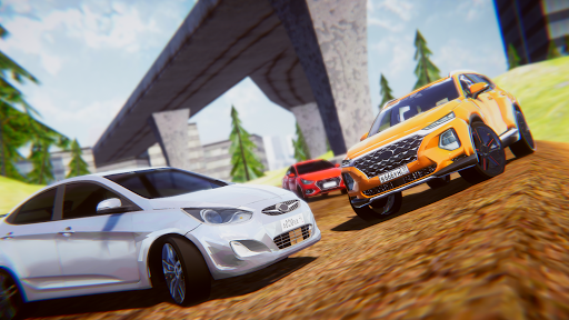 Korean Cars Racing - Simulator - Gameplay image of android game