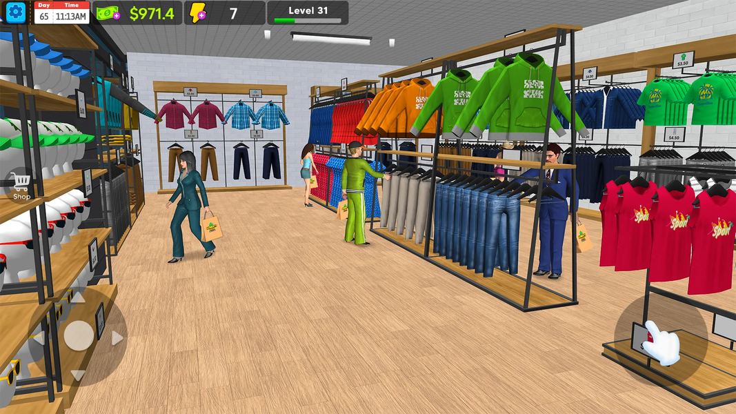 Garments Shop - Simulator Game - Gameplay image of android game