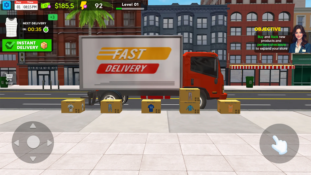 Garments Shop - Simulator Game - Gameplay image of android game