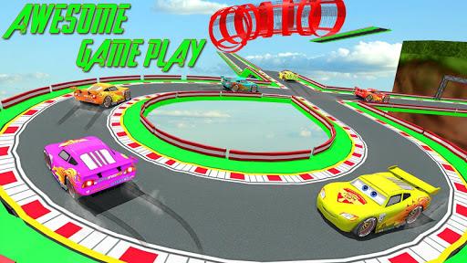 Splashy Superhero Vertigo racing : lightning car - Gameplay image of android game