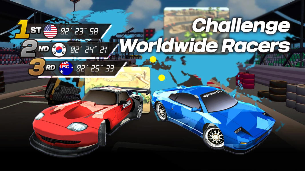 Drift Rally Boost ON - Gameplay image of android game