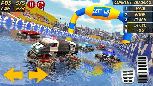 Police Monster Truck Gangster Chase: Car Games - Image screenshot of android app