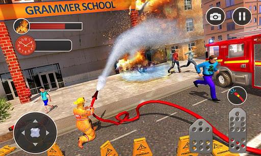 Fire Fighter Truck Real City Heroes - Gameplay image of android game