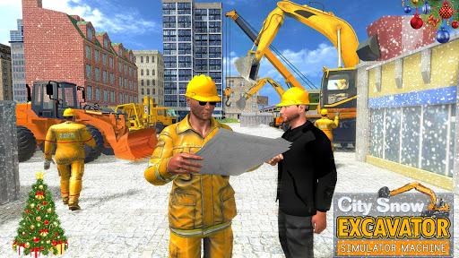 City Snow Excavator Simulator Machine - Gameplay image of android game