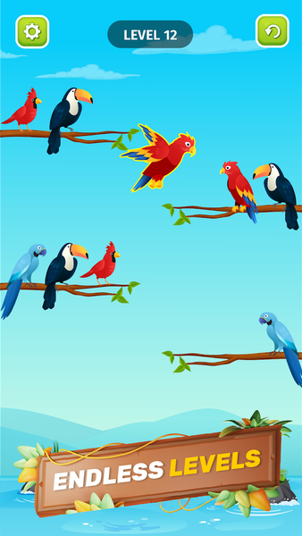 Bird Sort : Color Puzzle Games - Gameplay image of android game