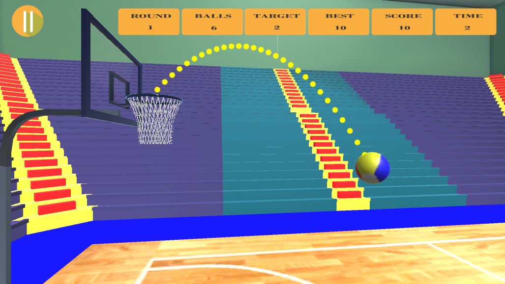 Basketball Shooting Game in 3D - Gameplay image of android game