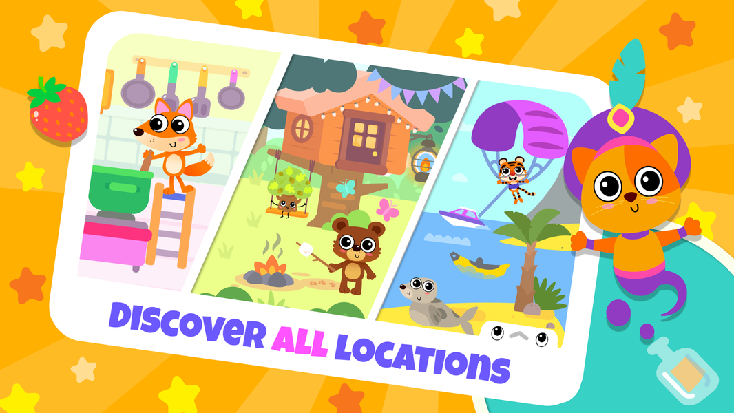 Bini Mega World games for kids - Gameplay image of android game