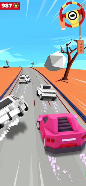 Car Pulls Right Driving - Gameplay image of android game