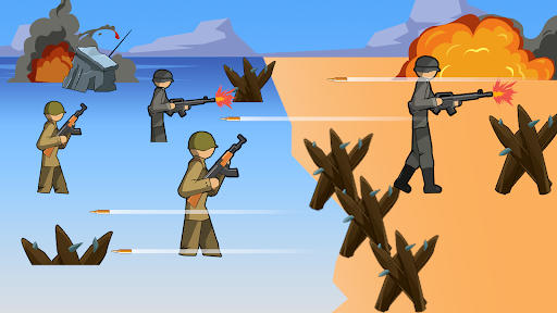 Stickman WW2 - Image screenshot of android app