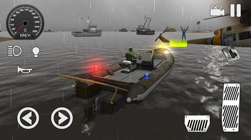 American Boat Coast Lifeguard Rescue 2021 - Gameplay image of android game