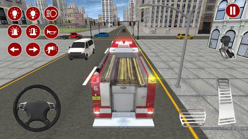 Fire Truck Driving Simulator - عکس بازی موبایلی اندروید