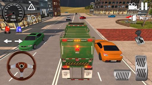 American Trash Truck Simulator 2020: Offline Games - Gameplay image of android game