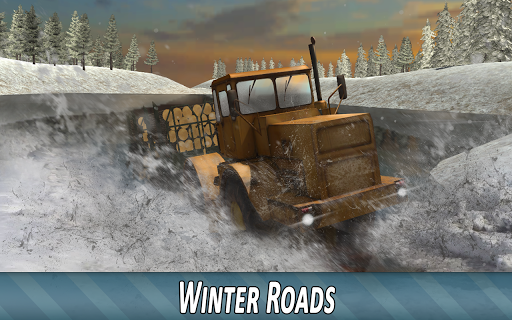 Winter Timber Truck Simulator - عکس بازی موبایلی اندروید