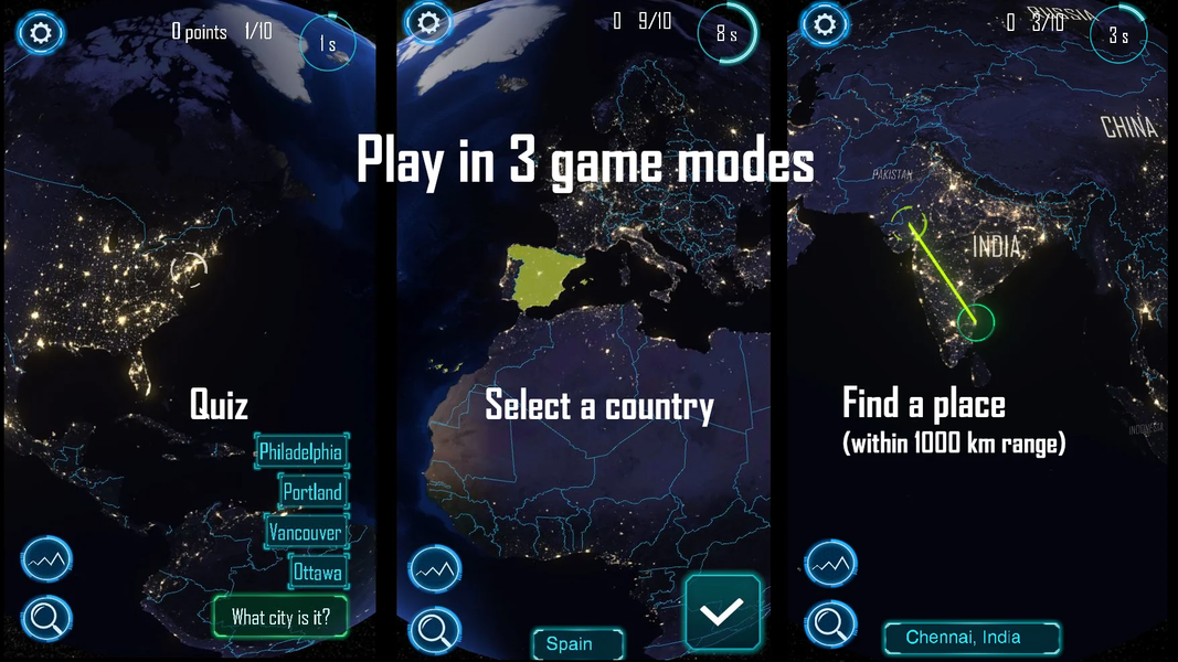 Earth Quiz - Gameplay image of android game
