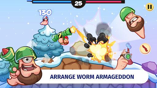 Worm Battle: Wormageddon - Gameplay image of android game