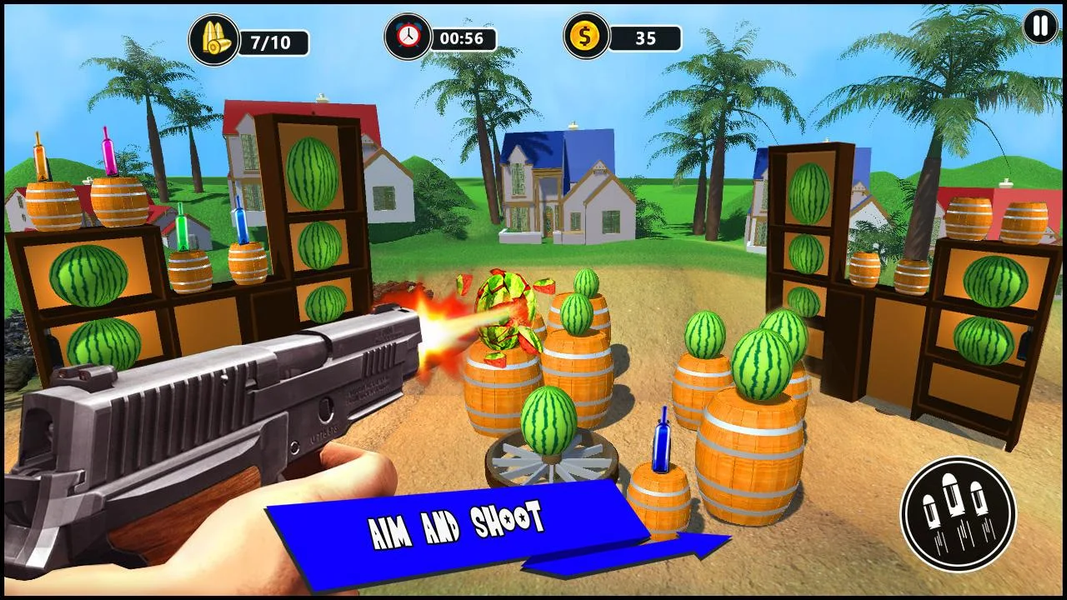 Wicked Watermelon Shooter : Cr - Gameplay image of android game