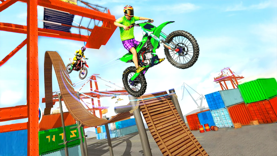 Stunt Bike Mania: Ride to Fame - عکس بازی موبایلی اندروید