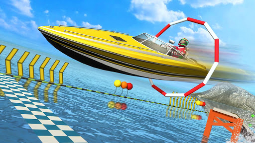 Race Boat Simulator - 3D Stunt Racing Driving Ship in Ocean for